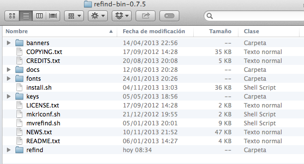 Directorio desde donde instalaré rEFInd.