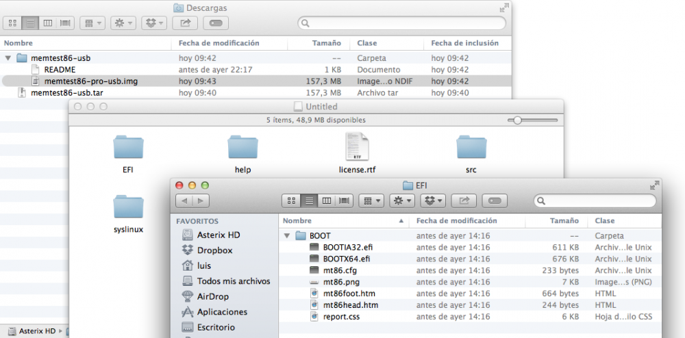 Subdirectorio EFI.