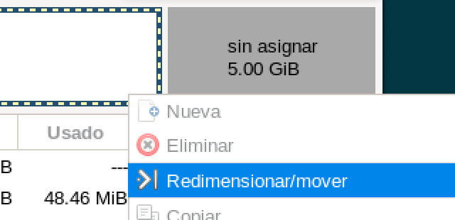 Proceso de redimensionamiento