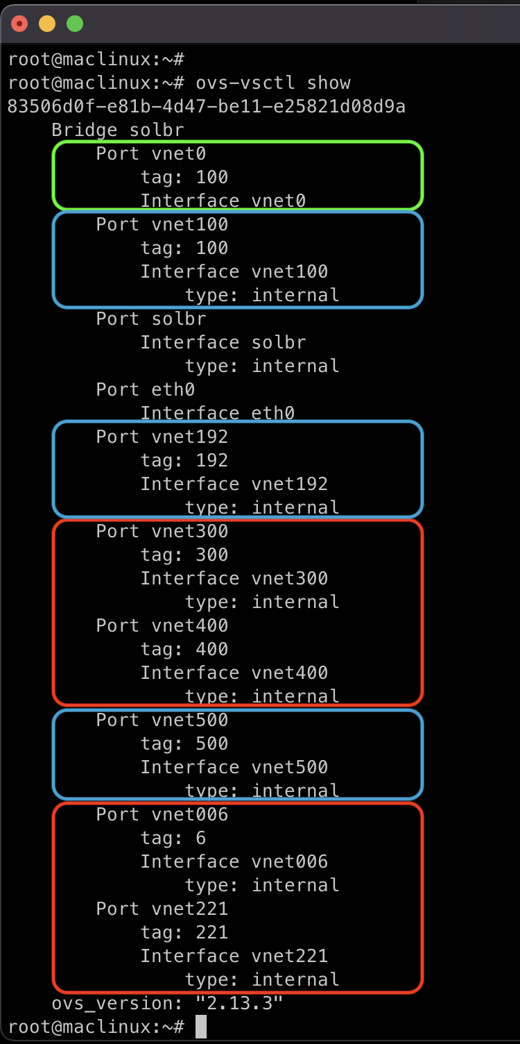 Automáticamente se crea el vnet0 (en verde)