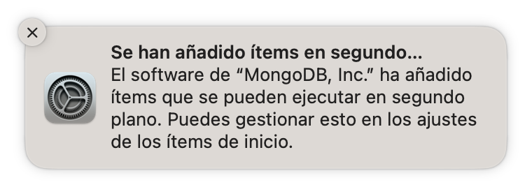 La primera vez que arrancamos