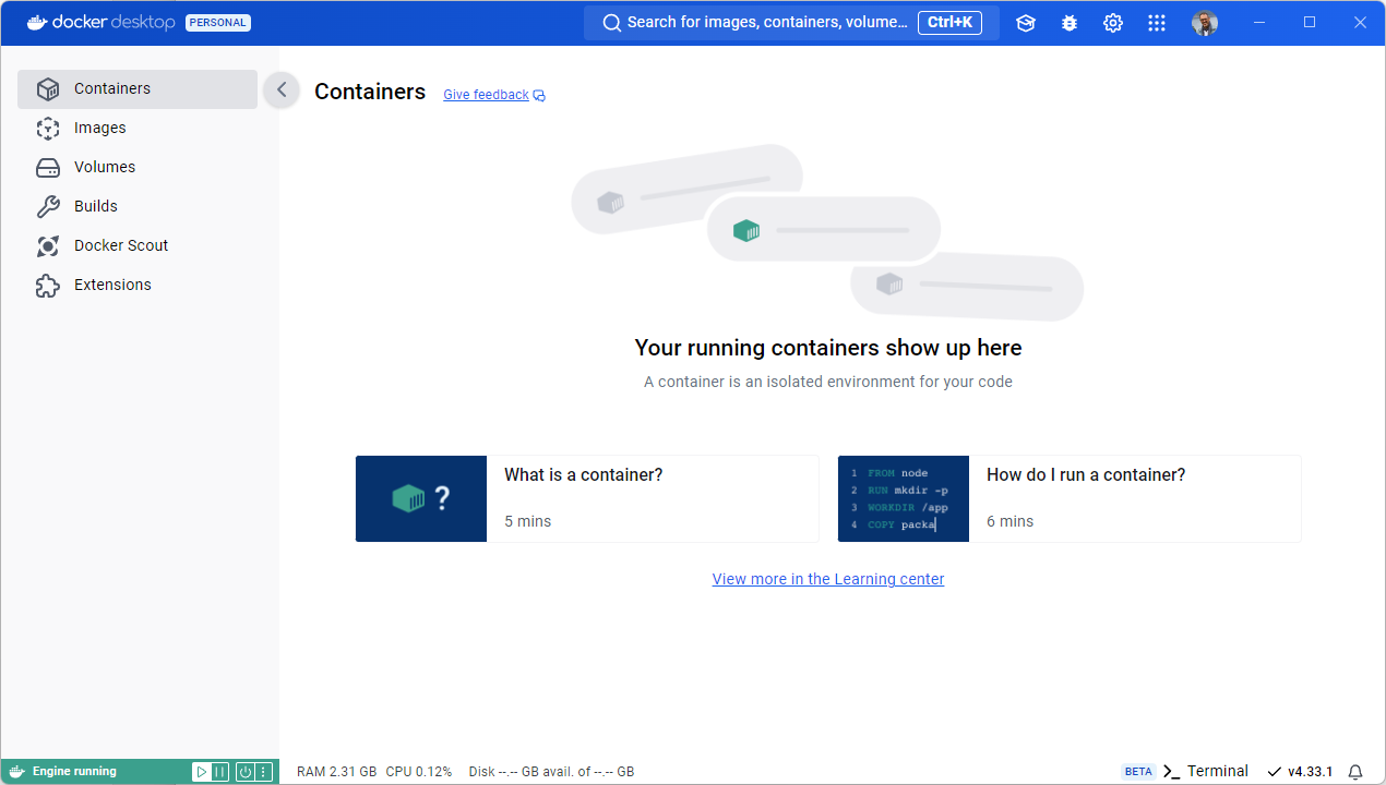 Consola de Docker