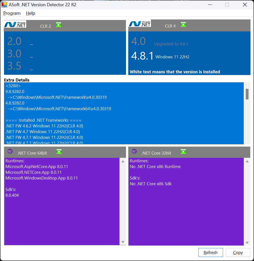 .NET Version Detector