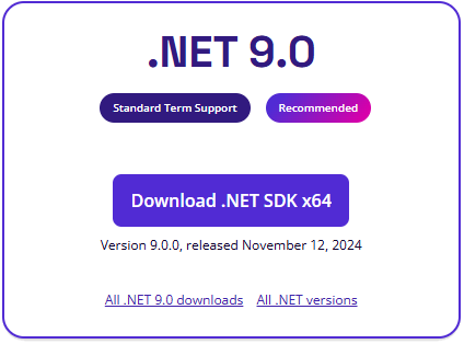 Instalacion de .NET 5+