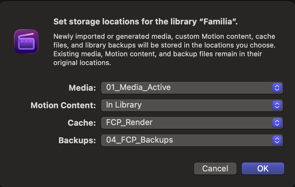 Propiedades de la librería